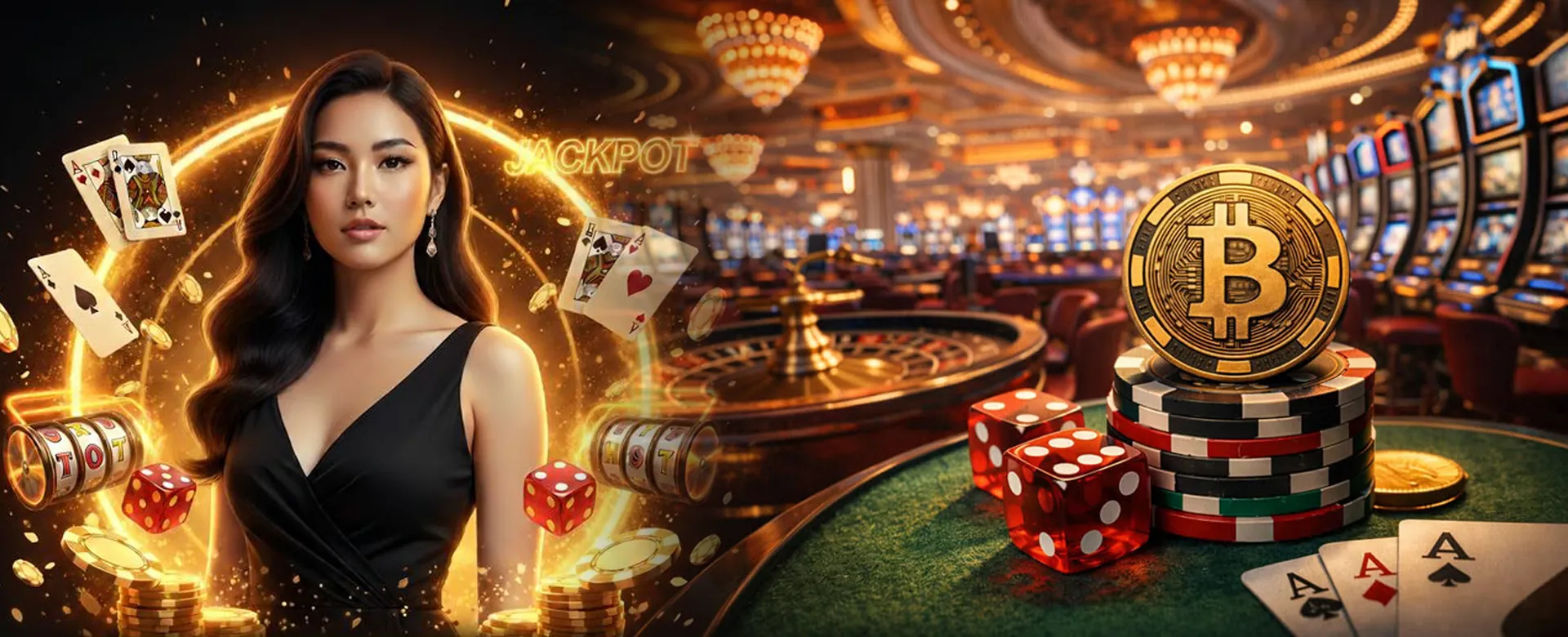 super online casino platform with golden theme